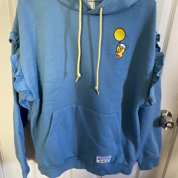 CHOCOOLATE: LINE FRIENDS embroidered ruffled hoodie SZ S - Picture 14 of 14